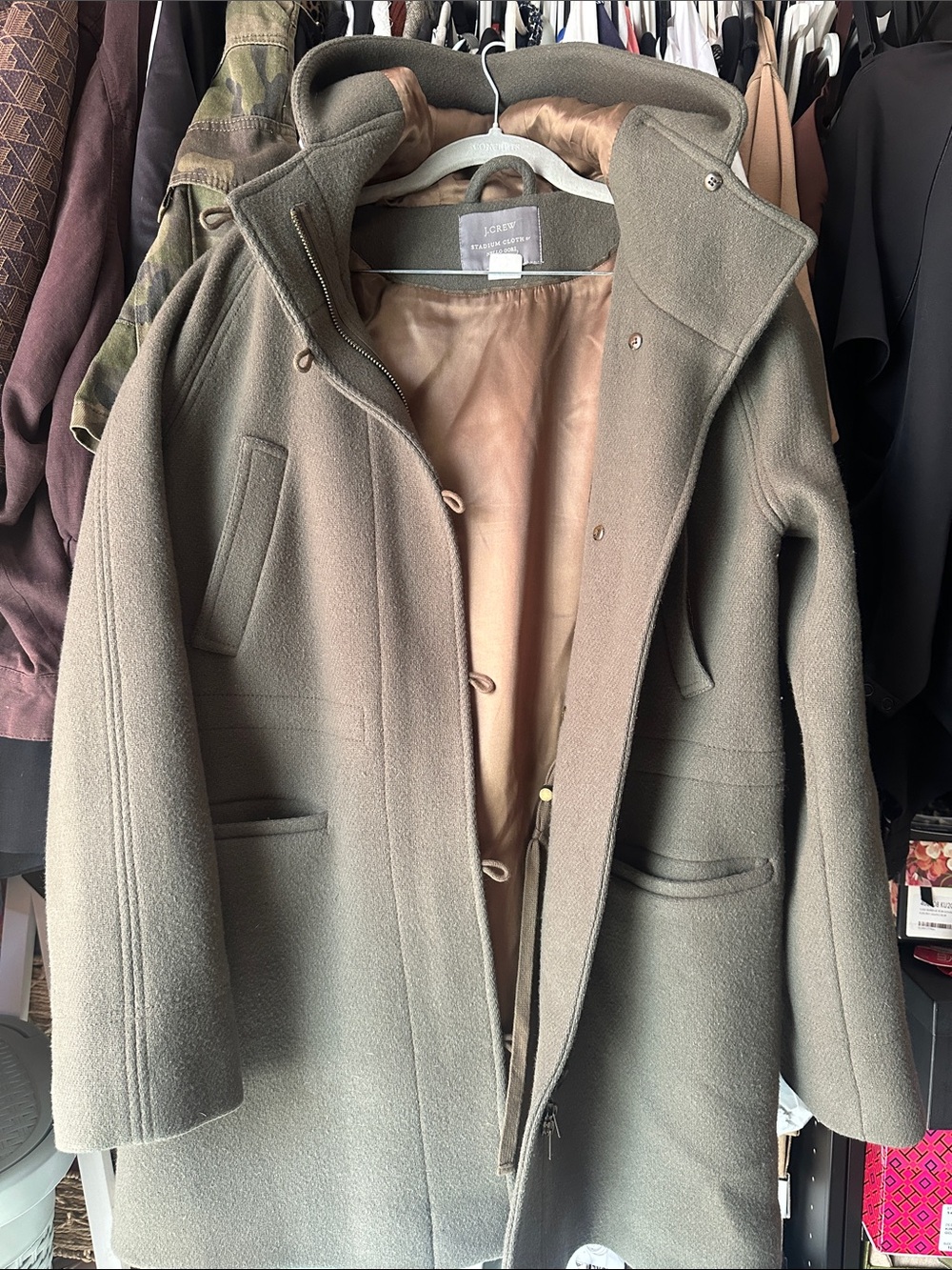 J. Crew Men’s Pea Coat in Olive